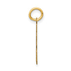 14K Gold Small Satin Number 83 Charm with Brushed Finish