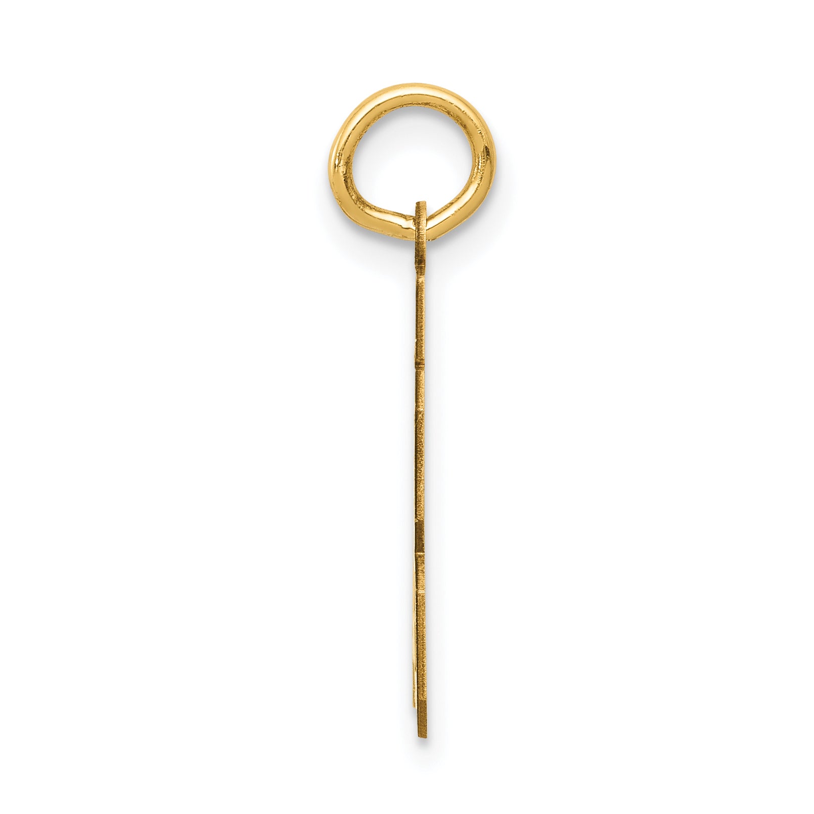 14K Gold Small Satin Number 83 Charm with Brushed Finish