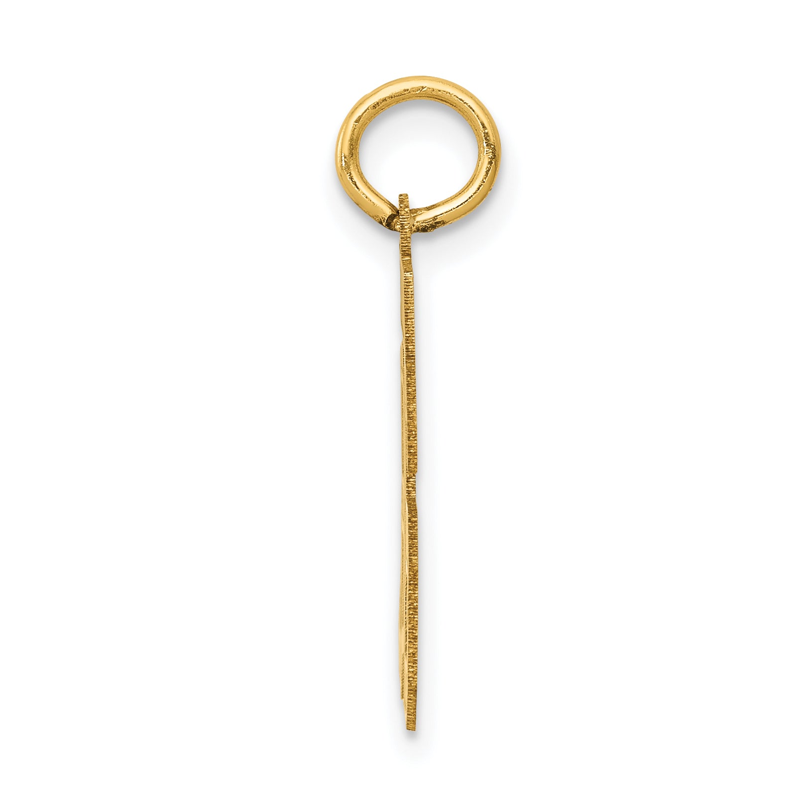 14K Gold Satin Number 86 Charm with Brushed Finish  Small, Laser-Cut Secondary image