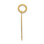 14K Gold Small Satin Number 94 Charm with Brushed Finish