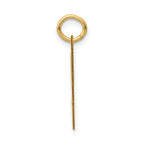 14K Gold Satin Finish Number 96 Charm Small, Brushed, Laser Cut