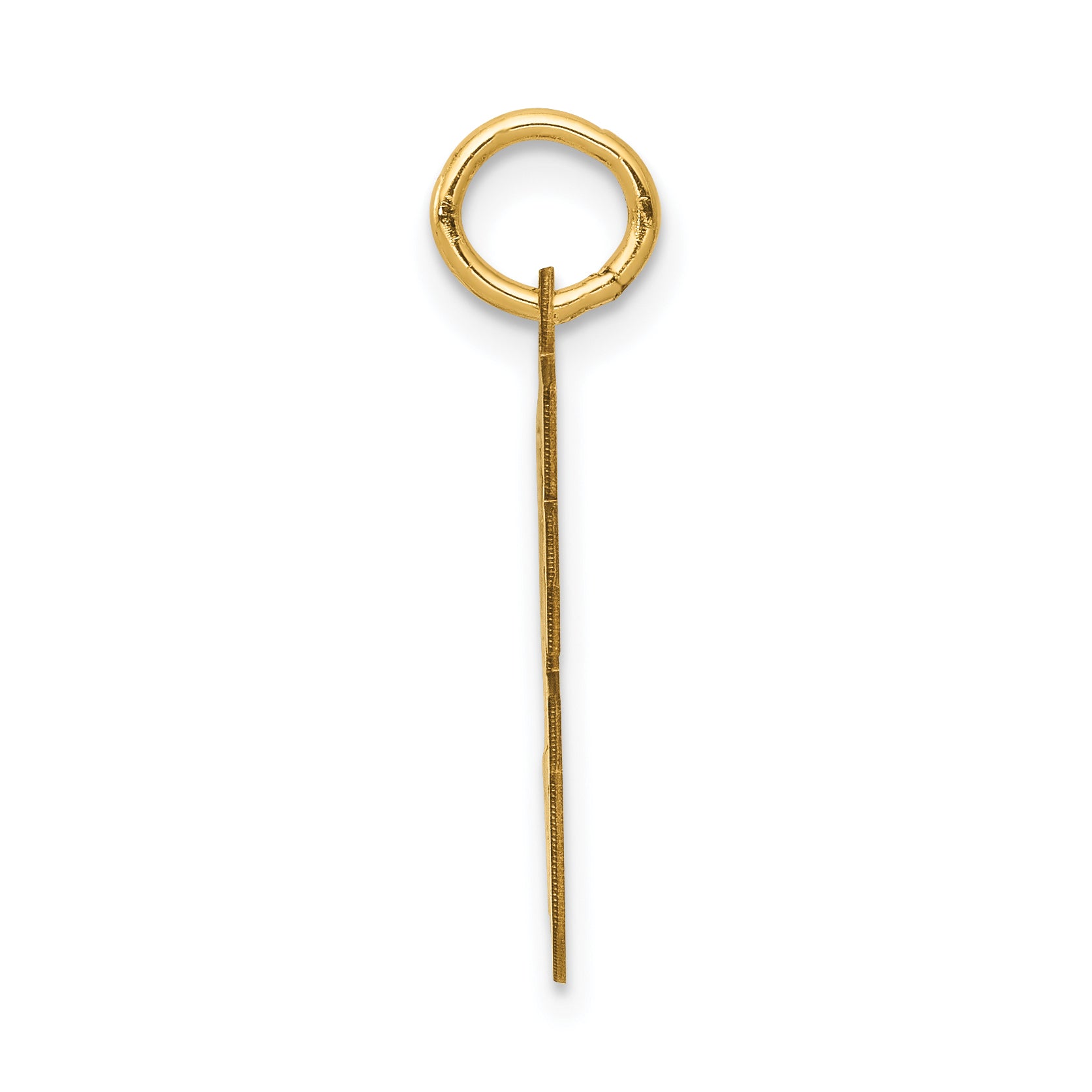 14K Gold Satin Finish Number 96 Charm Small, Brushed, Laser Cut