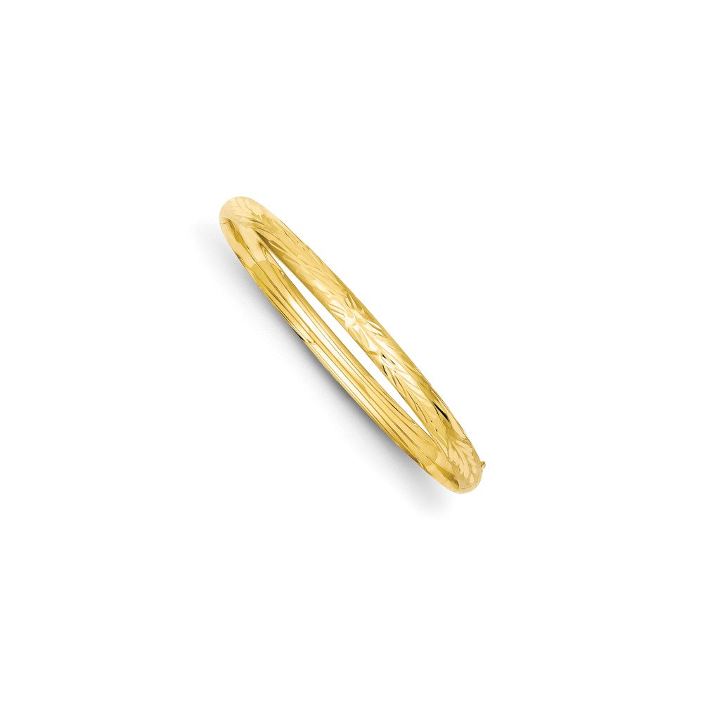 14k 3/16 Laser Cut Hinged Bangle Bracelet Main image