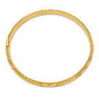 14k 5/16 Laser Cut Hinged Bangle Bracelet