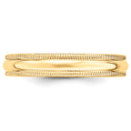 Milgrain Half-Round Wedding Band in 14K Yellow Gold, 4mm
