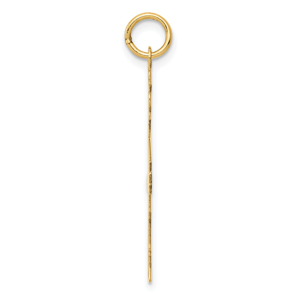 14K Gold Polished Large Boy Charm Solid, Flat Back, Themed Design