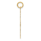 14K Gold Polished Large Boy Charm Solid, Flat Back, Themed Design