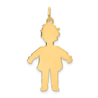 14k Plain Polished Large Boy Charm