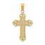 14k Fleur De Lis Cross Charm