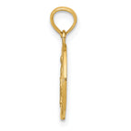 14K Gold Miraculous Medal Pendant with Polished Satin Finish
