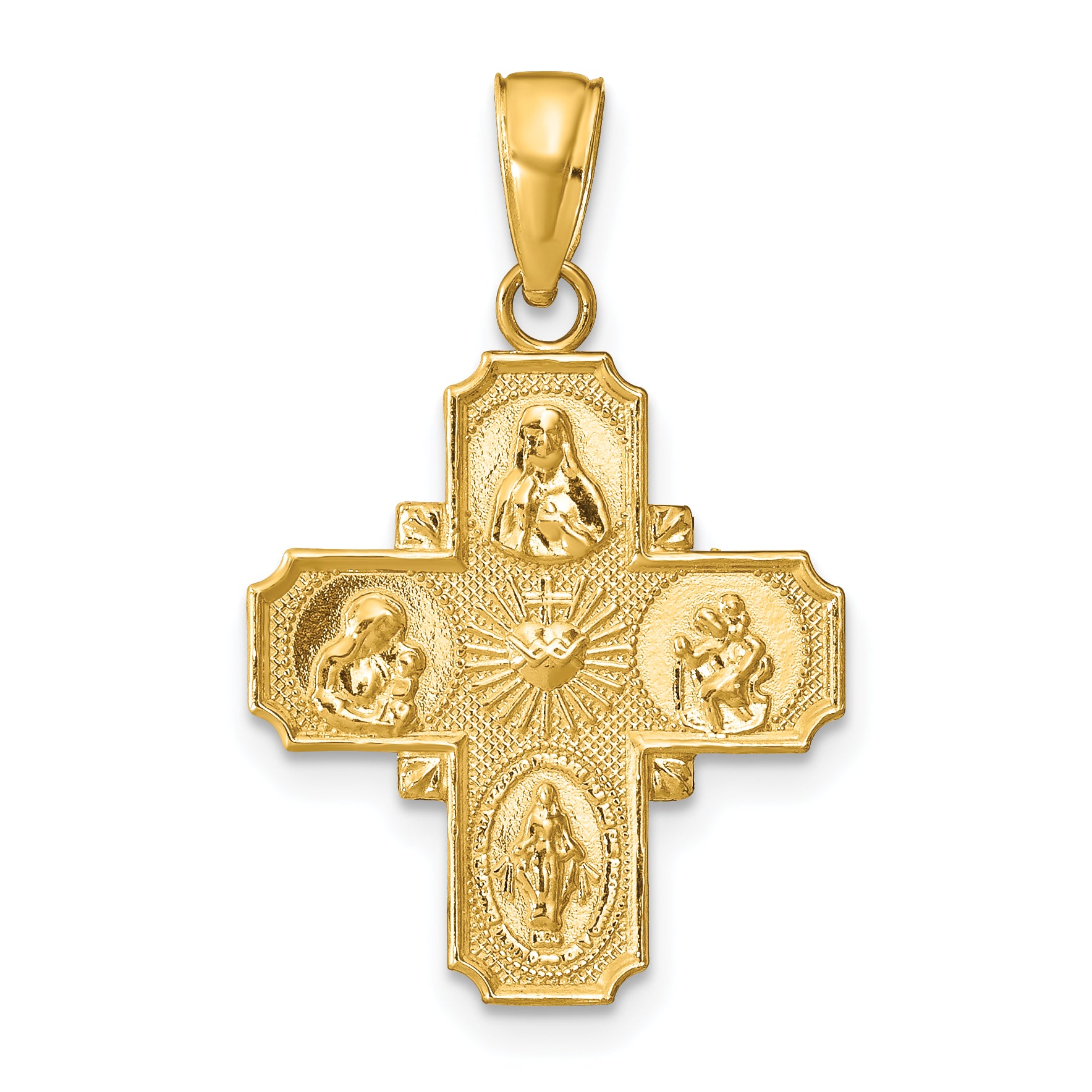 14k 4-Way Medal Pendant Main image