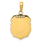 14K Gold Saint Michael Medal Pendant with Solid Flat Design