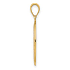 14K Gold Saint Christopher Medal Pendant with Polished Satin Finish