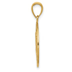14K Gold Saint Christopher Medal Pendant with Polished Satin Finish