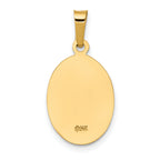 14K Gold Saint Joseph Medal Charm with Polished Satin Finish  Elegant, Die Struck Design