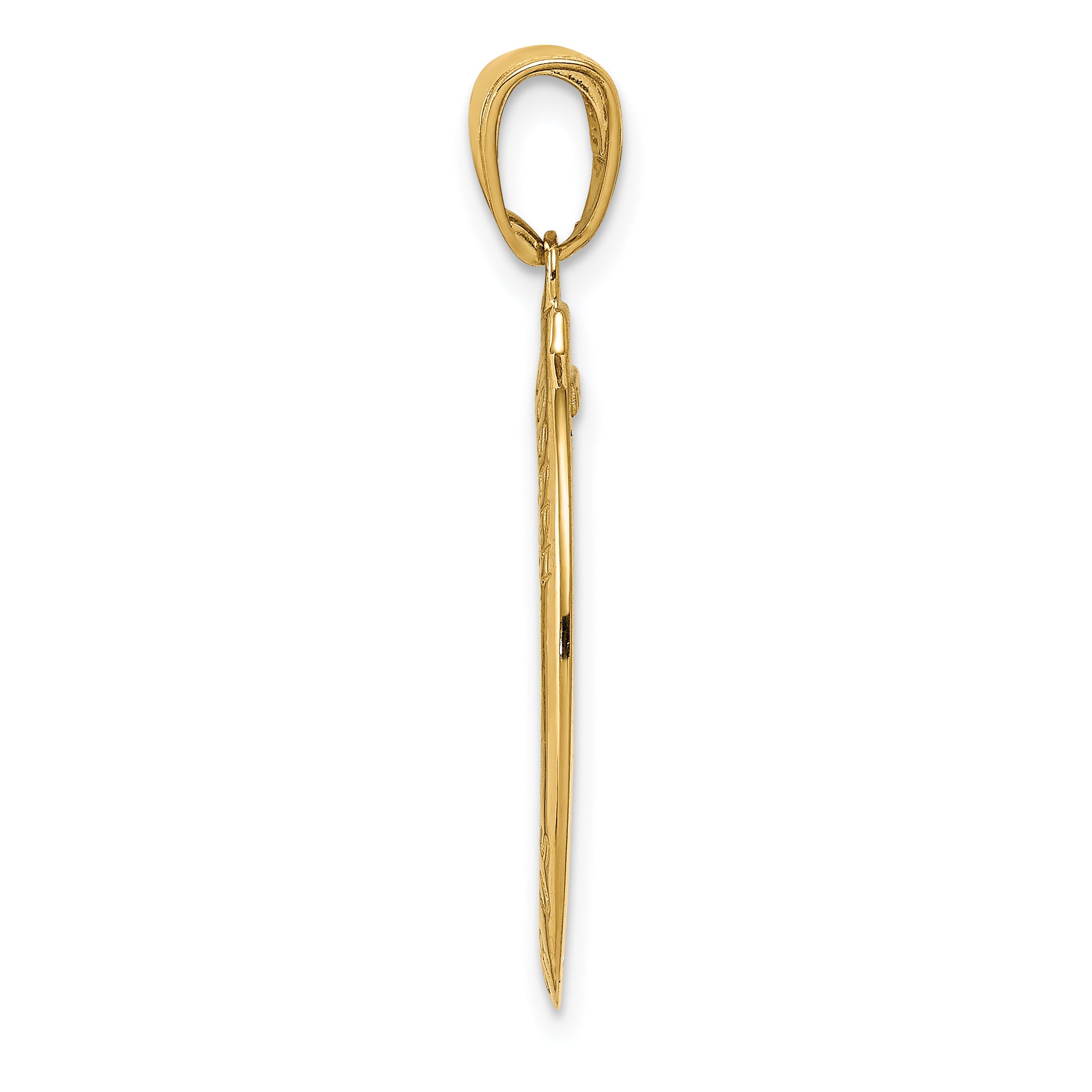 14K Gold Saint Joseph Medal Pendant with Polished Finish  Solid and Elegant Design Secondary image