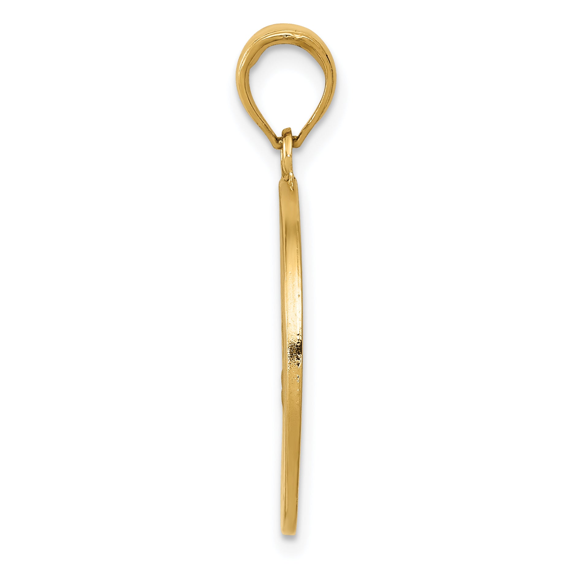 14K Gold Saint Joseph Medal Pendant with Polished Satin Finish Secondary image