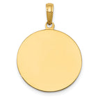 14K Gold Saint Joseph Medal Pendant with Polished Satin Finish