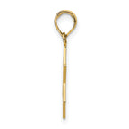 14K Solid Gold Star of David Charm with Satin Finish  Elegant Design
