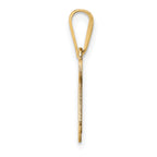 14K Gold Chai Pendant with Polished Finish  Elegant & Solid Design