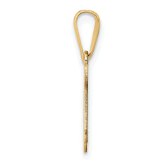 14K Gold Chai Pendant with Polished Finish  Elegant & Solid Design