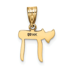 14K Gold Chai Pendant with Polished Finish  Elegant & Solid Design