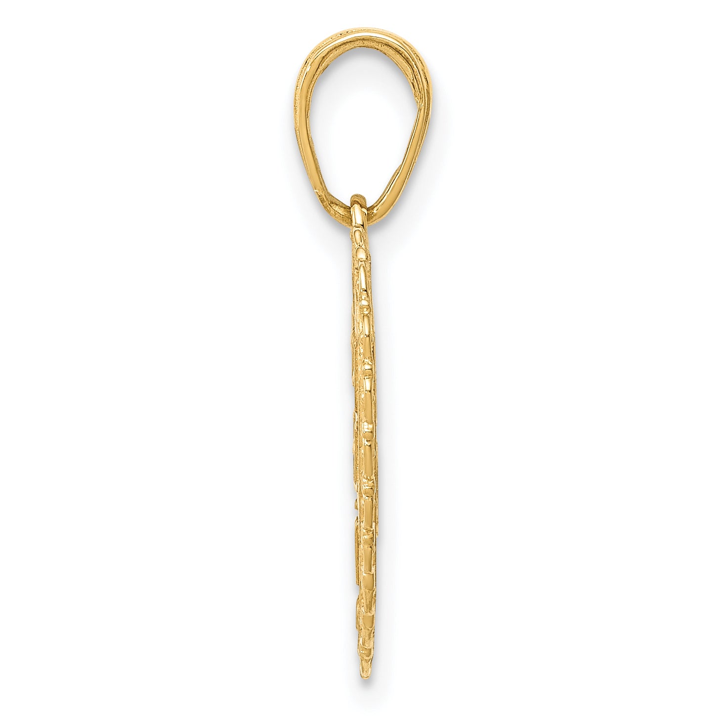 14K Gold Reversible Heart Pendant for Daughter Solid, Gift-Ready Secondary image