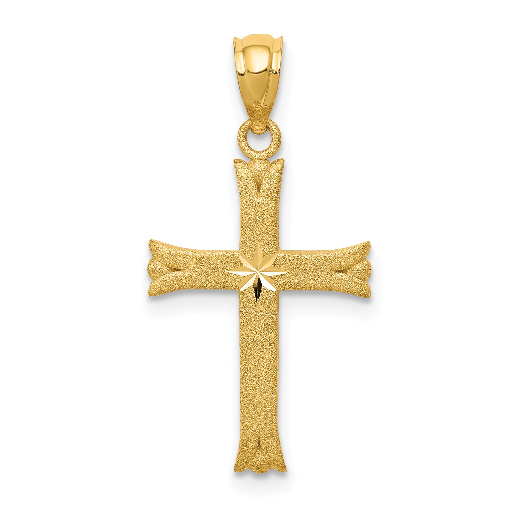 14k Satin Cross Charm Main image
