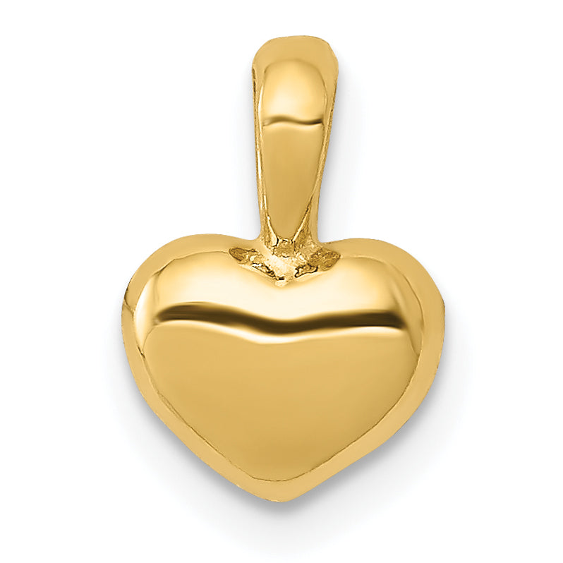 14K Polished Domed Heart Charm Main image