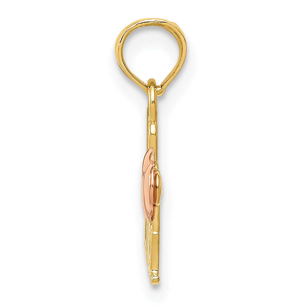 14K Two-Tone Gold We Love Nana Charm  Solid Casted, Gift-Ready