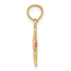 14K Two-Tone Gold We Love Nana Charm  Solid Casted, Gift-Ready