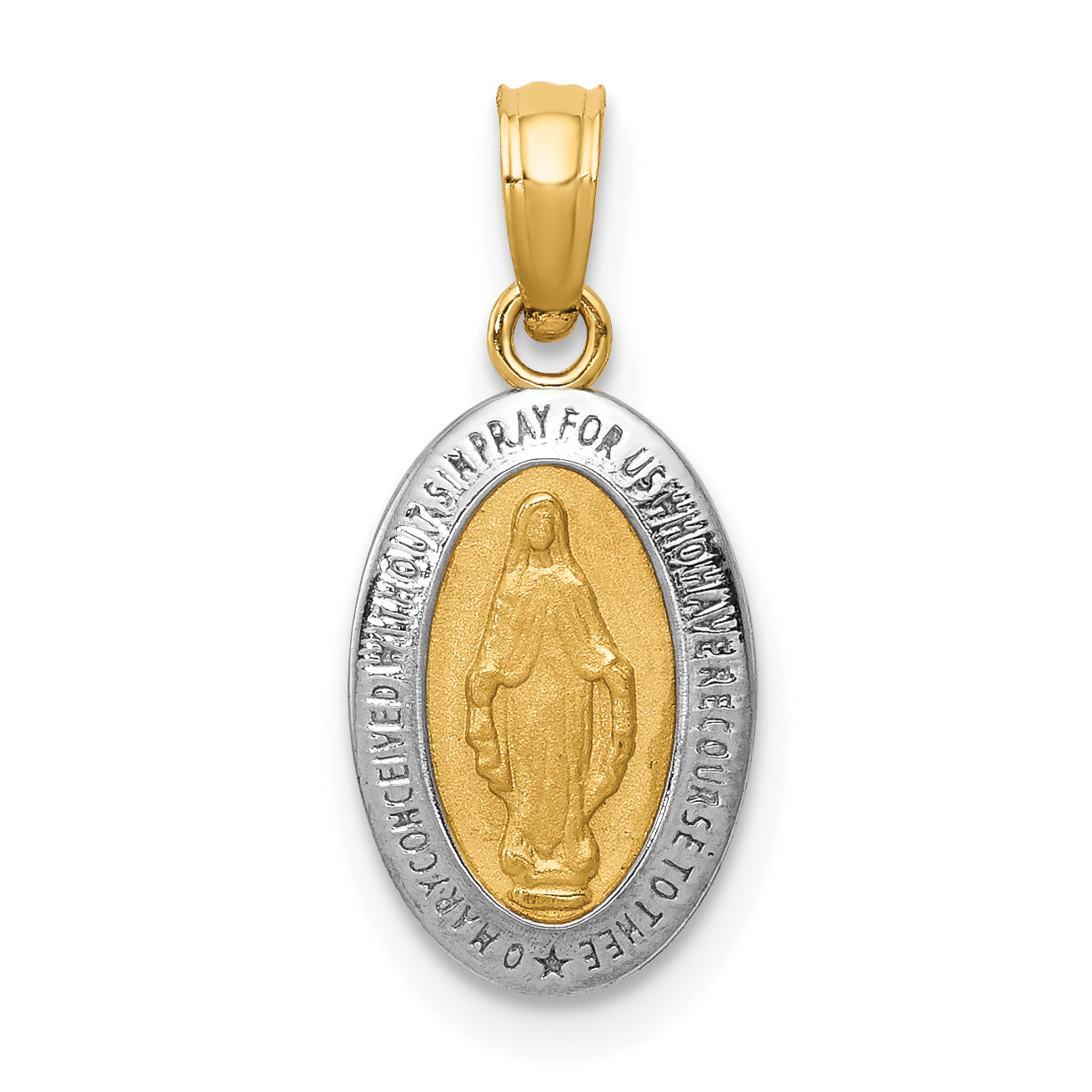 14k w/Rhodium Miraculous Medal Charm Main image