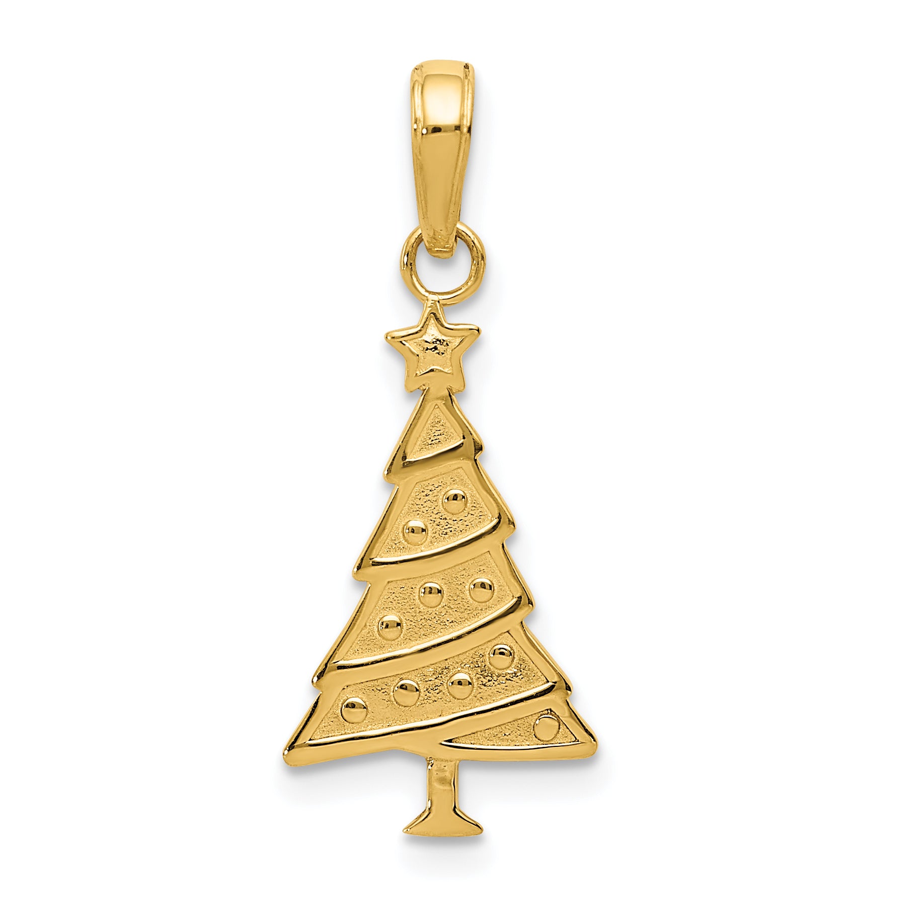 14k Polished Christmas Tree Pendant Main image