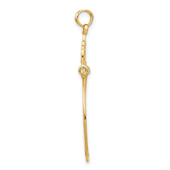 14K Gold Filigree Charm Holder Pendant with Elegant Vintage Design