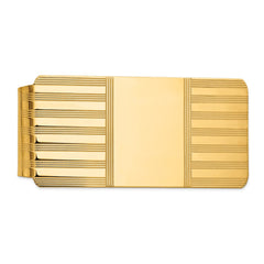 14K Gold Polished Men's Money Clip Engravable and Elegant Accessory