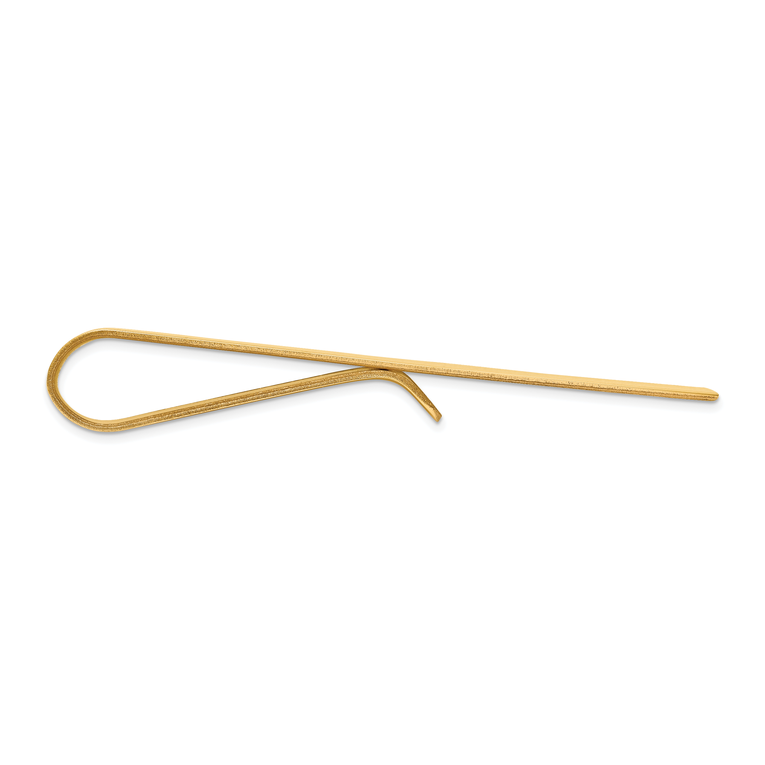 Sophia Jewelers 14K Gold Men's Grooved Polished Tie Bar Secondary image
