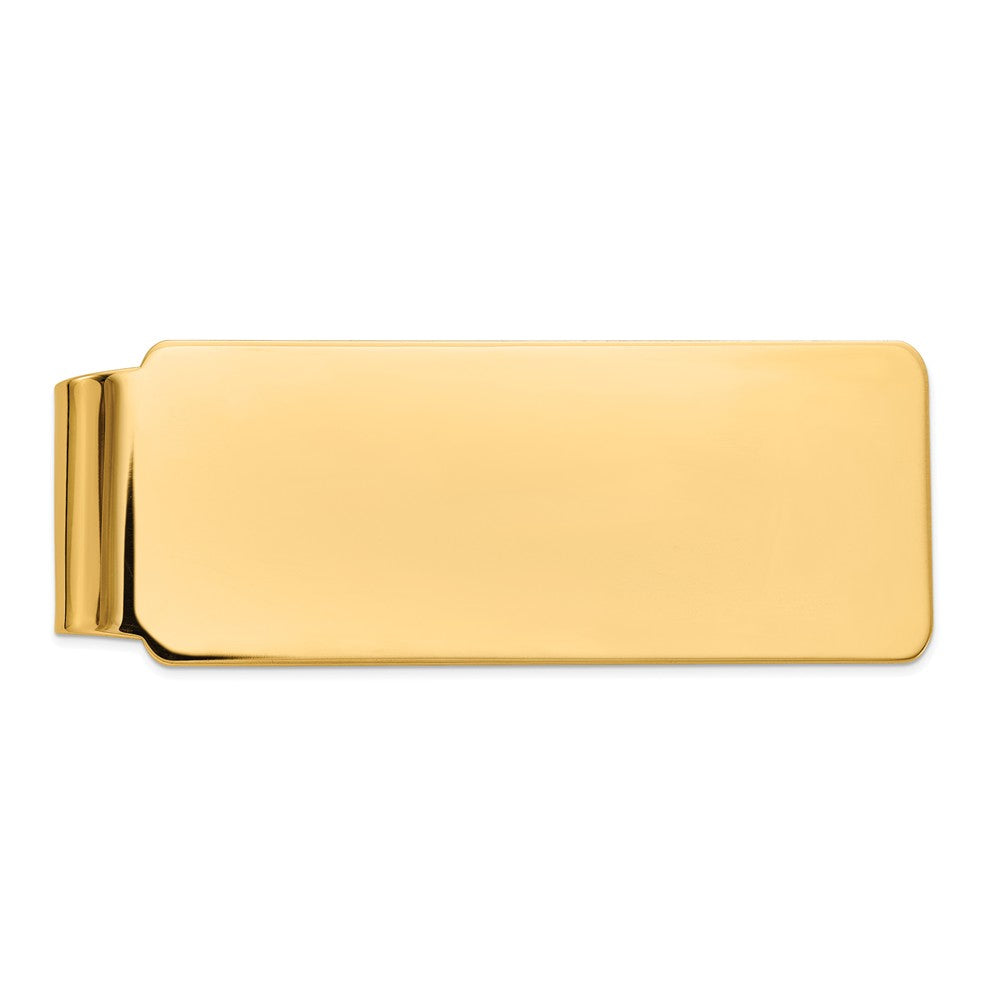 14K Gold Men's Polished Engravable Money Clip by Sophia Jewelers Main image