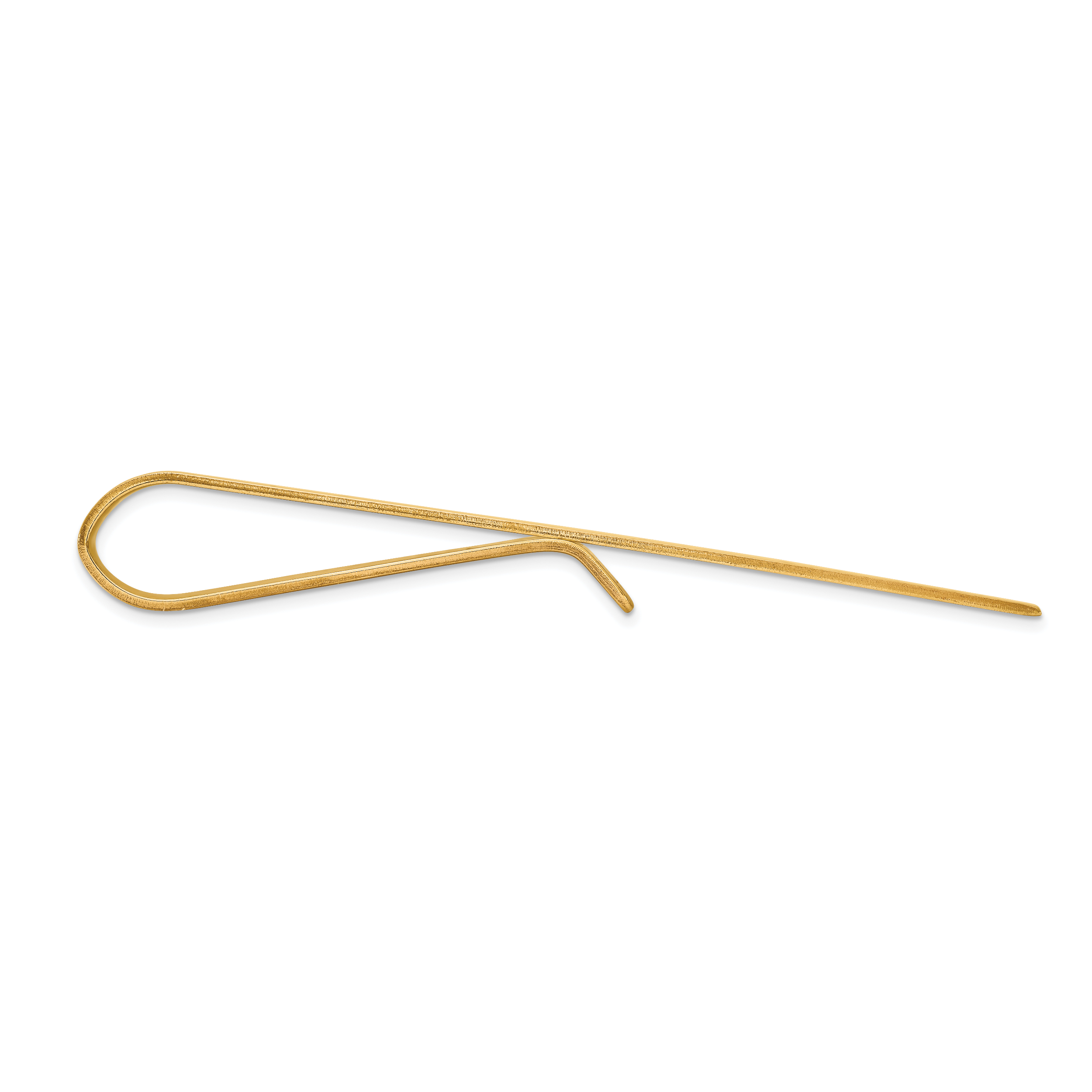 14K Gold Men's Polished Tie Bar Solid, Engravable Elegance Secondary image