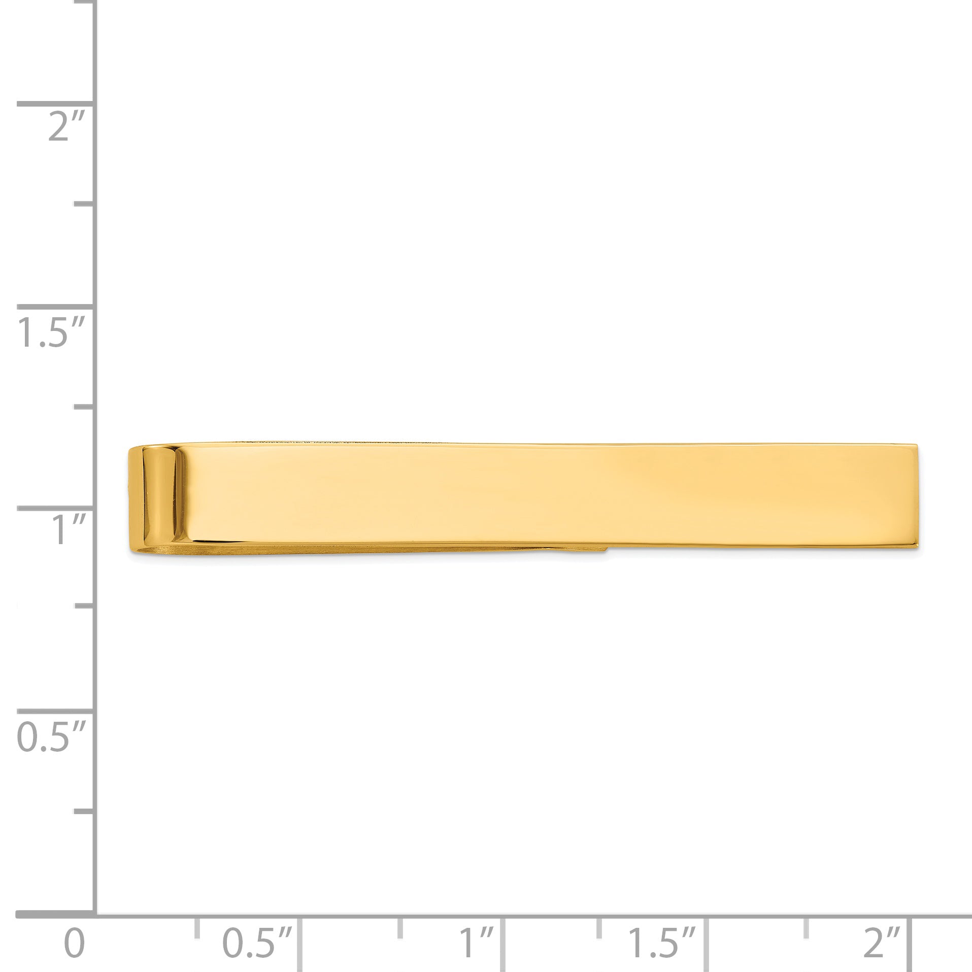 14K Gold Men's Polished Tie Bar Solid, Engravable Elegance