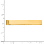 14K Gold Men's Polished Tie Bar Solid, Engravable Elegance