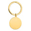 14K Gold Unisex Engravable Polished Disc Key Ring by Sophia Jewelers