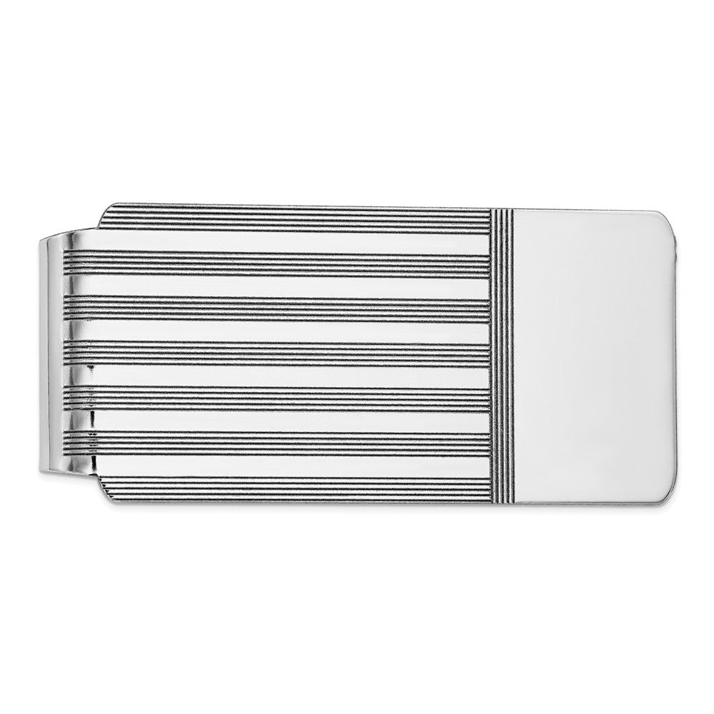 Sophia Jewelers 14K White Gold Men's Polished Engravable Money Clip Main image