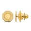 14K Gold Men's Polished Tie Tac with Grooved Design Engravable
