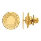 14K Gold Men's Engravable Tie Tac with Polished Finish