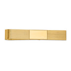 14K Gold Men's Grooved Engravable Money Clip with Polished Finish