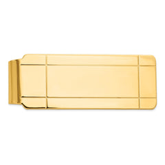 14K Men's Grooved Money Clip