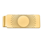 Sophia Jewelers Men's 14K Gold Geometric Money Clip with Polished Finish