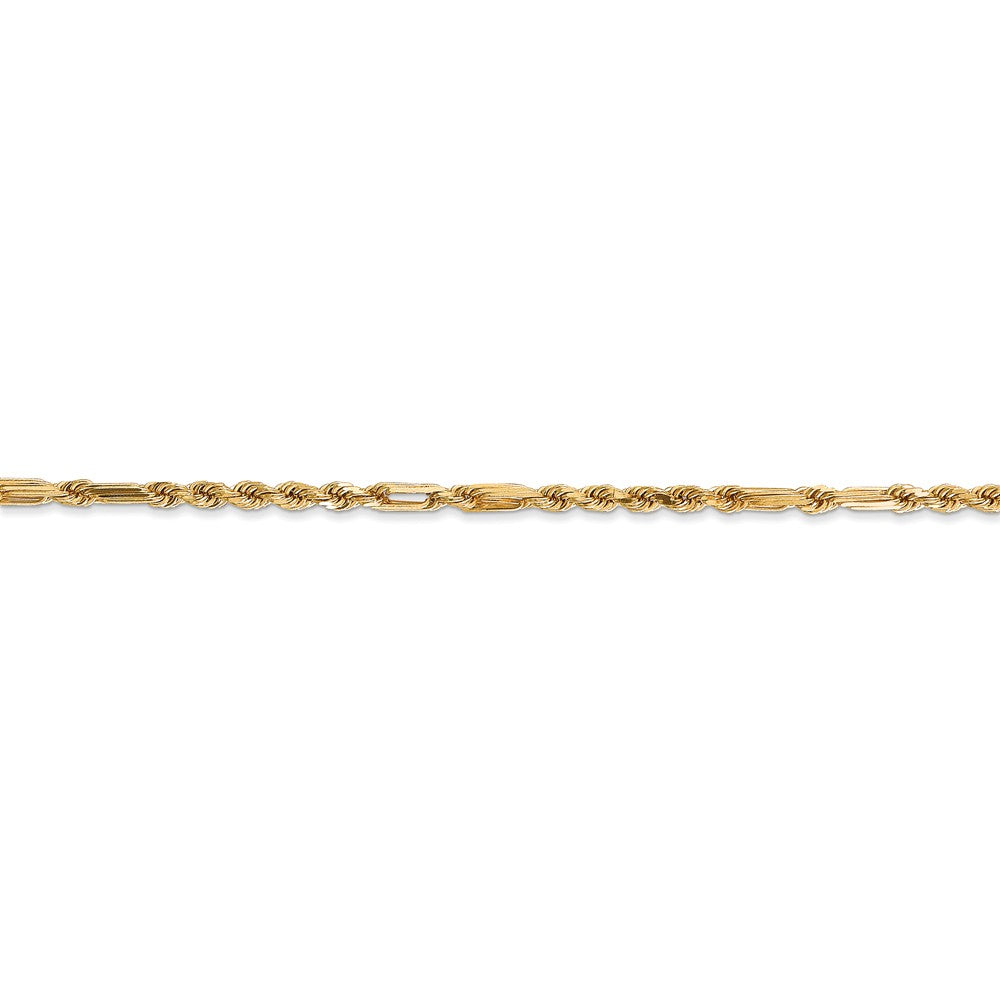 14K 2.25mm Milano Rope Chain