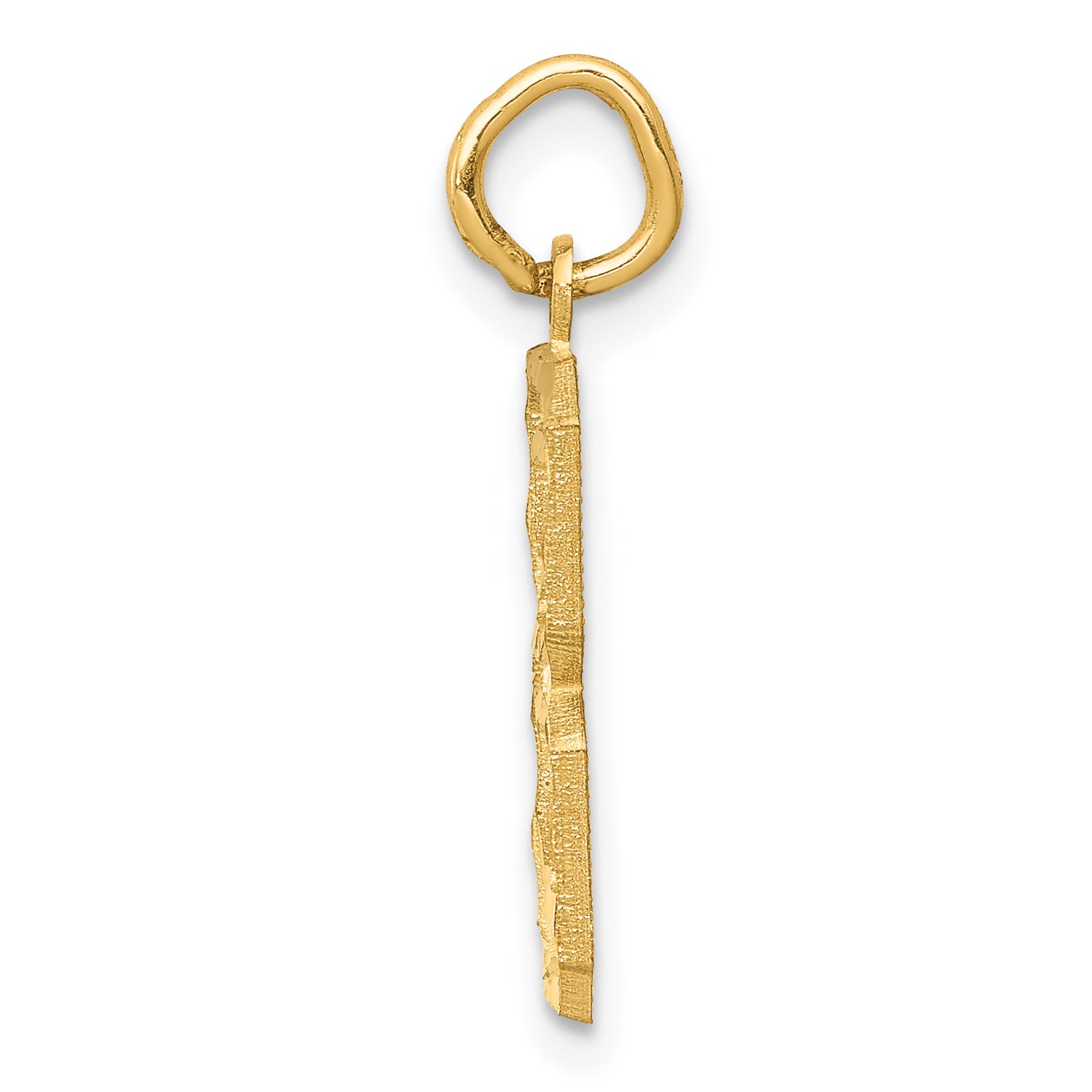 14K Gold Diamond-Cut Number 8 Charm Pendant  Polished Medium Secondary image
