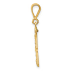 14K Gold Diamond-Cut Number 33 Charm with Polished Finish